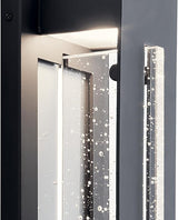 Kichler River Path Contemporary 1 Light LED Outdoor Wall Mount in Olde Bronze Finish with Clear Seeded Glass Panel | Lumora