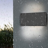 12W LED Wall Lamp Outdoor Square COB Balcony Lighting for Homes Bars Cafes Porches Aluminum Alloy Black | Lumora
