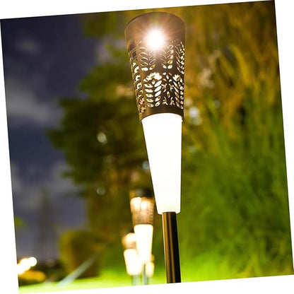 6pcs Solar Stake Lights Outdoor Garden Walkway Path Lights with Warm and Colorful Projection, Solar-Powered Lawn Lamps for Patio and Yard Decoration