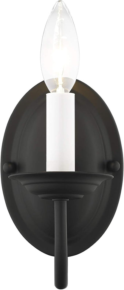 Livex Lighting 4151-04 Home Basics 1 Light Black Wall Sconce