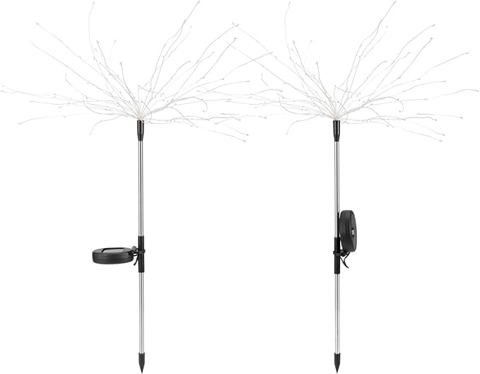 105LED Solar Fireworks Lights 2Pcs IP44 Waterproof Outdoor Lawn Path Garden Lamps - Long - Lasting Polysilicon | Lumora