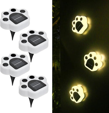 LED Solar Light Shape Buried Lamp 4PCS, Outdoor Garden Lawn Decorative Lighting, Solar Powered - Easy Installation, Weather, Ideal for Courtyard Pathway (Warm Light)
