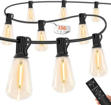 150 FT Outdoor String Lights for Outside – LED Patio Lights Waterproof with Dimmer Remote – Hanging Lights | Lumora