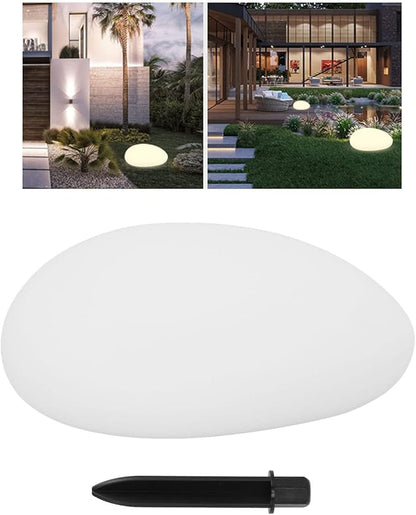 Solar Garden Light, Solar Pathway Lights Color Changing Outdoor Waterproof PE 1500mAh Colorful Light Stone Landscape Lamp for Pathway Lawn
