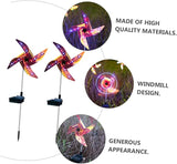 BESPORTBLE Solar Windmill Lawn Light 2pcs Outdoor Decorative Solar Path Light LED for Garden and Courtyard Ground | Lumora