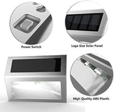 Solar Stair Lights, EpicGadget Waterproof Outdoor LED Step Lighting 3 LED Solar Powered Step Lights Stainless Steel | Lumora