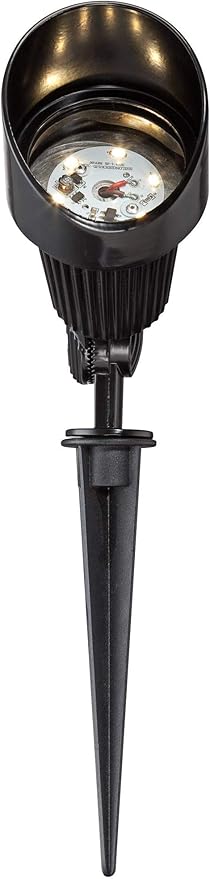 John Timberland Hooded 7 1/2" High Traditional 2 Pack of Outdoor Landscape Spotlights Porch House Exterior Outside LED Bulb Weatherproof Black Aluminum Front Door Patio Garage Home Deck Garden