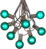 100 Foot G40 Outdoor Patio String Lights with 125 Green Globe Bulbs – Indoor Outdoor String Lights – Market Bistro | Lumora