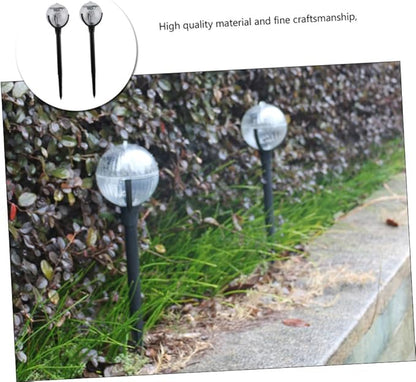 DOITOOL 2pcs Solar Lawn Lights Outdoor Garden Path LED Landscape Lamps with Color Changing Led, Solar Powered Decorative Yard Lighting for Patio and Courtyard