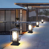 New Chinese Style Rural Villa Gate Super Bright Pillar Lights, American Black Post Light Outdoor Landscape Column | Lumora