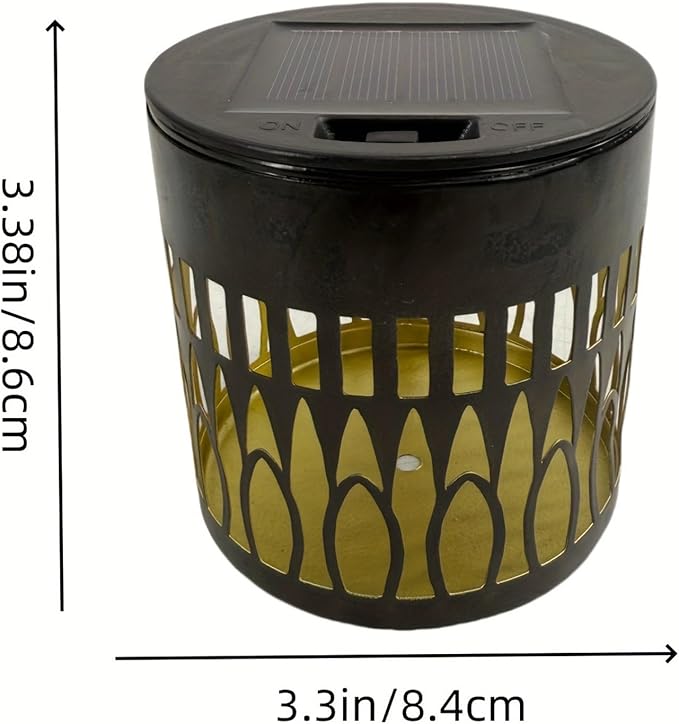Solar Mandala Lights Outdoor Decorative - Waterproof Metal Mandala Solar Wall Lights, Artistic Fence & Step Lights for Garden, Patio, Backyard, Yard & Outdoor Home (4, Oval-Warm Light)