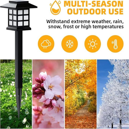 Solar Outdoor Lights, 12 Pack Solar Pathway Lights, Waterproof, Landscape Lighting Suitable for Pathways, Walkways, Lawns, Gardens, Courtyards and Outdoor Decorations