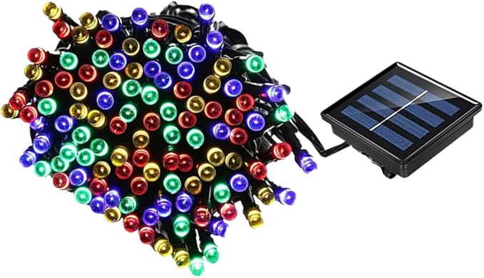 VILLCASE Solar LED String Lights Beads Colors Outdoor Decorative Lamp for Garden Lawn Tree Patio Celebration Efficient