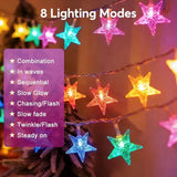 150 LED Color Changing Star String Lights - 65.6ft with Remote, 11 Modes, IP44 Waterproof, Linkable Plug in Lights | Lumora