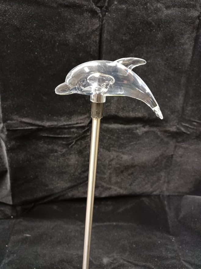Starry Illuminate 2 PCS Solar Color Changing Dolphin Style Garden Stake Light, Clear