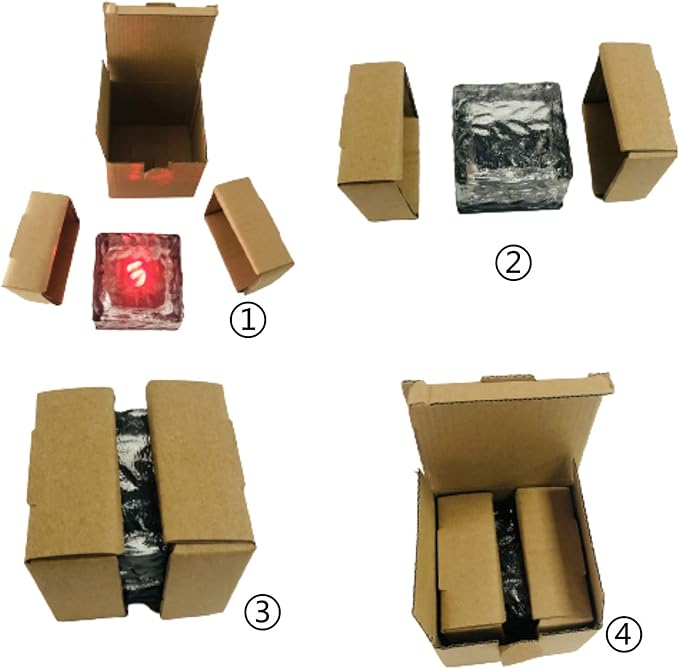 Solar Ice Cube Lights - Solar Brick Light LED Landscape Light Crystal Brick Light Outdoor Path Lights Waterproof | Lumora