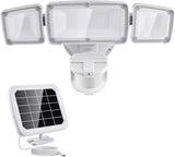 GLORIOUS-LITE Solar Security Lights 2400mAh LED Motion Sensor Light Outdoor, Rechargable 1600lm Solar Flood Light | Lumora