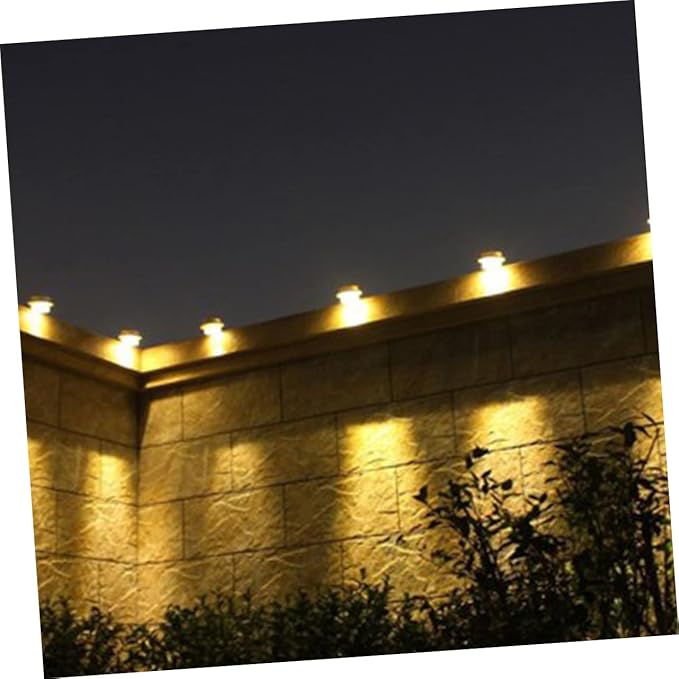 Veemoon 2pcs Solar Fence Lamp Overhead Light LED Outdoor Garden Lights Waterproof Solar Powered Lighting Tool for | Lumora