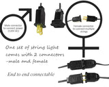 Festival Depot 25FT Patio String Lights with 25 Waterproof G40 Globe Bulbs (3 Spare) for Christmas Halloween, E12 | Lumora