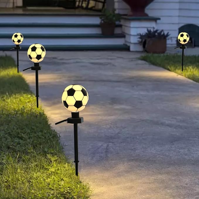 Decorative Solar Garden Stake Light Soccer-Shaped Lawn Decor Led Outdoor Landscape Lighting Energy-Saving Decorative