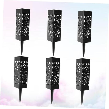 8 Pcs Solar Pathway Lights Outdoor Hollow Ground Design Lawn Lamps with White LED Easy Install Solar Lawn Lighting for Garden Driveway Auto Off Light Sensor