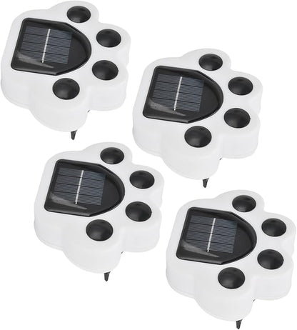 LED Solar Light Shape Buried Lamp 4PCS, Outdoor Garden Lawn Decorative Lighting, Solar Powered - Easy Installation, Weather, Ideal for Courtyard Pathway (Warm Light)