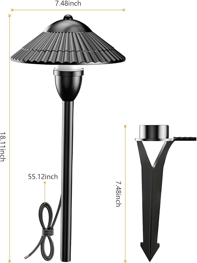 ZUCKEO RGBW Low Voltage Landscape Lighting 5W Color Changing Pathway Lights 12-24V Multi-Color LED Path Lights | Lumora