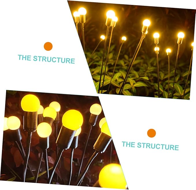 Veemoon Solar-Powered LED Garden Lights 8-Piece Outdoor Decorative Landscape Lighting Waterproof Solar Pathway Lights for Yard Patio and Festival Decor