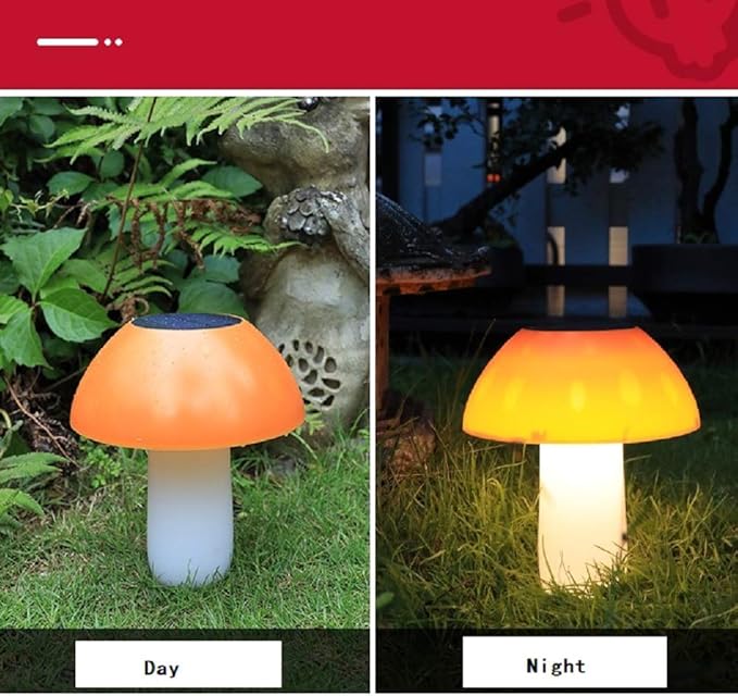Solar Mushroom Lights Outdoor Ground LED Landscape Lights Light Sensor Light, Waterproof Solar Lights for Garden | Lumora