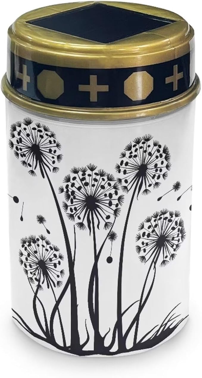 Dandelion Solar Outdoor Lights Floral Cemetery Solar Lights Landscape Lighting Solar Walkway Lights Solar Lights Outdoor Waterproof for Flower Bed, Walkway