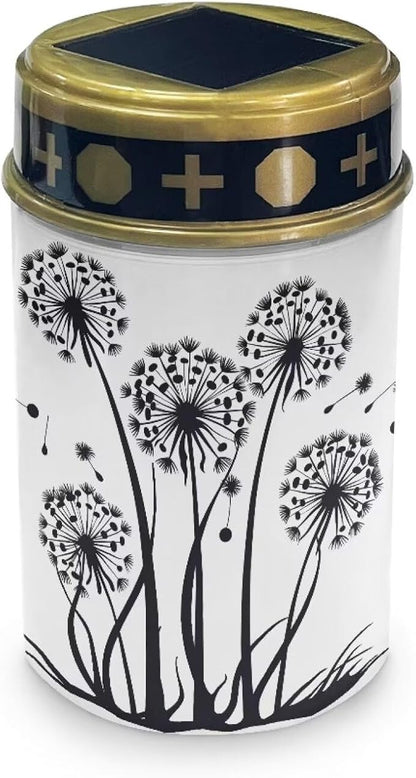 Dandelion Solar Outdoor Lights Floral Cemetery Solar Lights Landscape Lighting Solar Walkway Lights Solar Lights Outdoor Waterproof for Flower Bed, Walkway