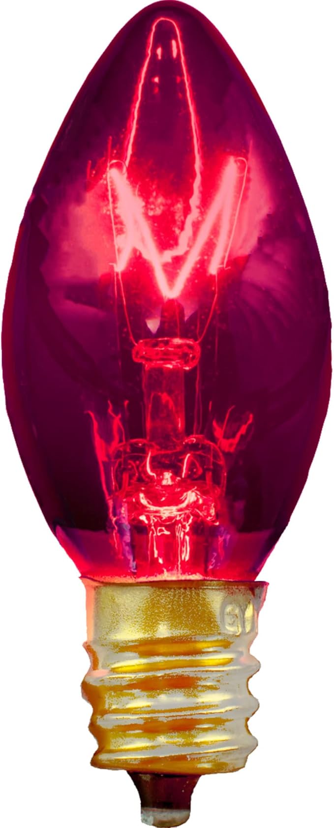 EST. LEE DISPLAY L D 1902 C7 Purple Christmas Lights, Transparent Candelabra Steady Bulbs, Indoor ＆ Outdoor String | Lumora