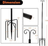 Goplus String Light Pole for Outside, 2 Pack 10ft Outdoor Metal Poles with Hooks for Hanging String Lights, Heavy | Lumora
