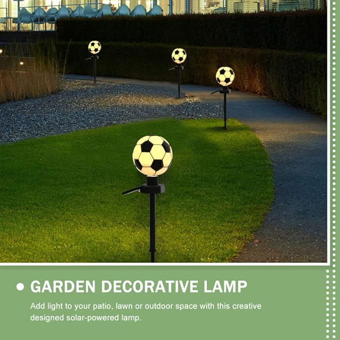 GANAZONO Solar Garden Stake Lamp Decorative Soccer Light for Yard Led Lawn Lamp Solar-Powered Patio Decorations