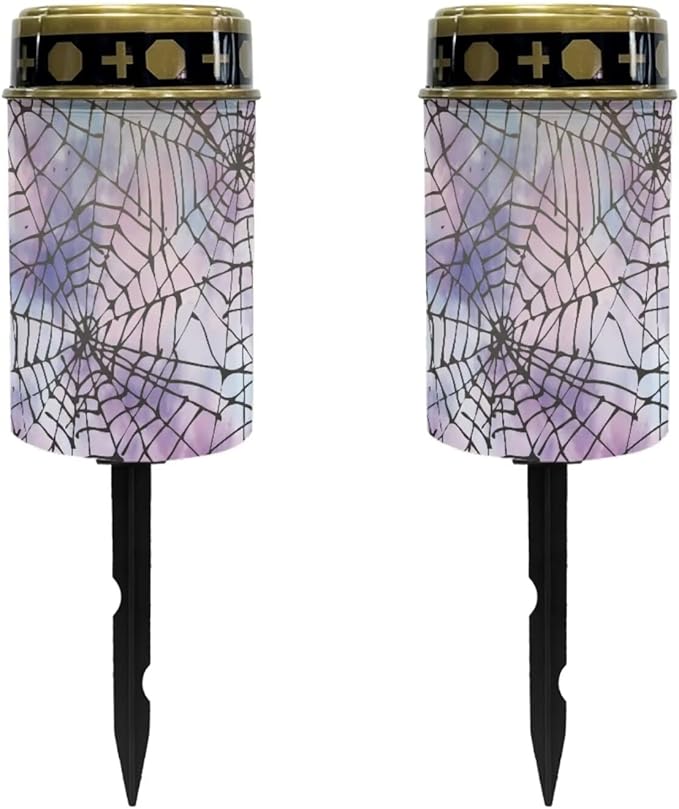 Halloween Solar Outdoor Lights Waterproof 2 Pcs Solar Cemetery Decorations for Grave Cemetery Solar Lights Outside | Lumora