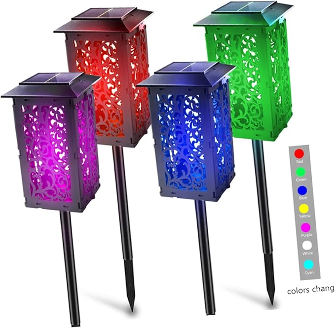 balacoo LED Solar Garden Light Outdoor Ground Lamp Easy Install Solar Lawn Light for Patio Pathway Landscape Decor for Parks and Villas