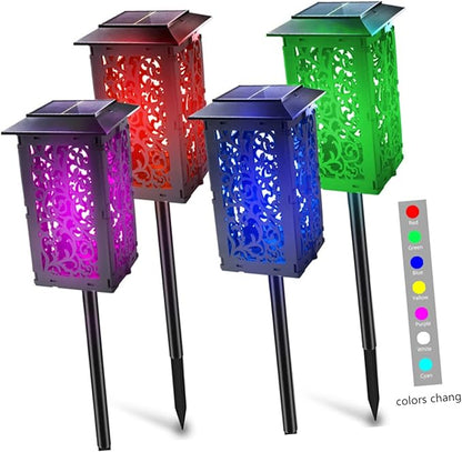balacoo LED Solar Garden Light Outdoor Ground Lamp Easy Install Solar Lawn Light for Patio Pathway Landscape Decor for Parks and Villas