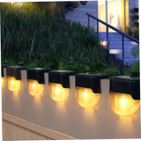 1Pc Solar Outdoor Stair Lamp Warm LED Lighting for Handrails and Fences Easy Installation Weather Resistant Solar | Lumora