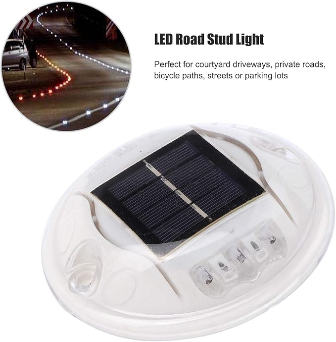 JEOZBM Solar Driveway Lights, Outdoor LED Solar Pathway Lights, Round Solar Deck Lights Step Markers Light for | Lumora