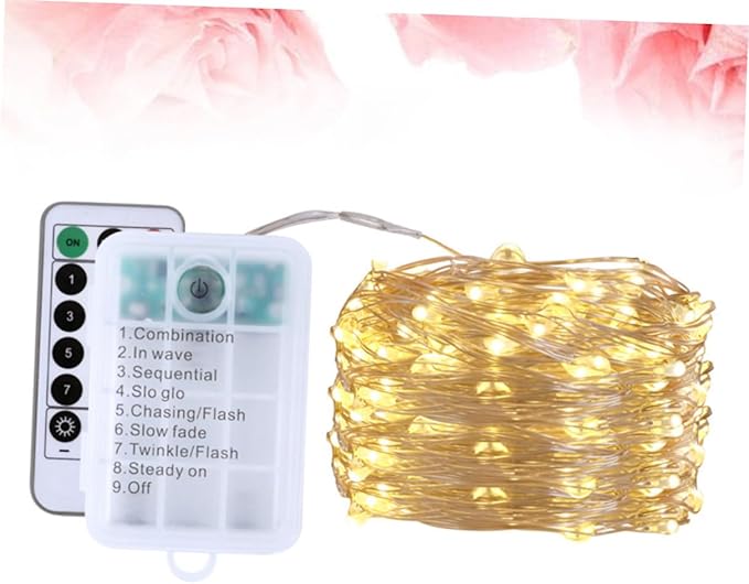 PRETYZOOM Waterproof Remote Control Star String Lights 8-Function LED Copper Wire Decorative Lights for Outdoor | Lumora