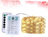 PRETYZOOM Waterproof Remote Control Star String Lights 8-Function LED Copper Wire Decorative Lights for Outdoor | Lumora