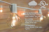 fantado 31 FT Shatterproof Light Bulb LED Outdoor Patio String Light Set, 10 Socket E12 C7 Base, White Cord - G50-2 | Lumora