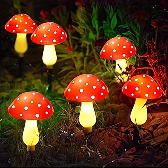 Outdoor Garden Corridor Light, 1-to-8 Solar Mushroom Lights for Outdoor Decoration, Outdoor, 8-Mode Garden Path | Lumora