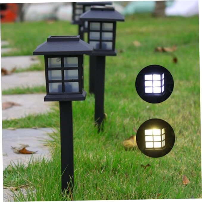 NUOBESTY 5pcs Solar Spike Lights Solar Pathway Lights Outdoor Easy Install Garden for Walkway Patio Driveway Warm