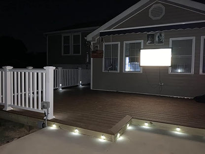 FVTLED Pack of 10 Low Voltage LED Deck Lights kit Φ1.38 Outdoor Garden Yard Decoration Lamp Recessed Landscape Pathway Step Stair Cold White LED Lighting, Bronze