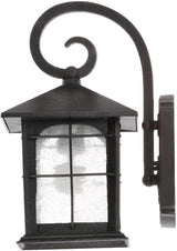 Collection Brimfield 1-Light Aged Iron Outdoor Wall Lantern | Lumora