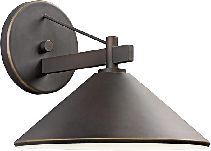 Kichler Ripley 12" Outdoor Wall Light in Olde Bronze®, 1-Light Exterior Wall Sconce, (12" W x 10" H), 49061OZ