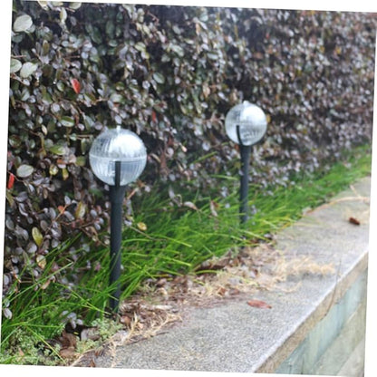 GLEAVI 2pcs Solar Lawn Lights Outdoor Garden Path LED Decorative Plastic Solar Powered Lamps Color Changing for Patio Yard Landscape Lighting