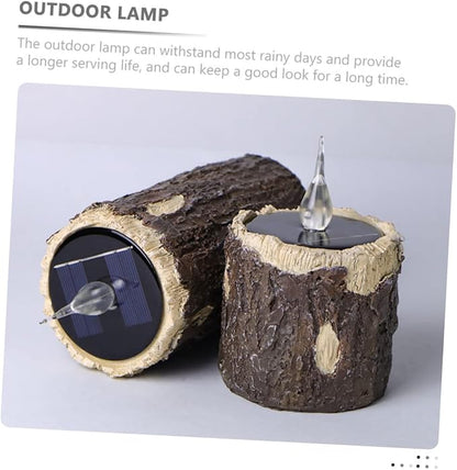 Sosoport Solar Stump Lamp Durable Landscape Light for Garden Easy Installation Solar Pathway Light Decorative Outdoor Lighting for Patio Diameter Height