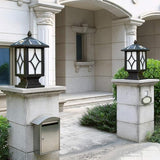 Lights Outdoor Retro IP65 Waterproof Black Solar Column Lamp External Listing Garden Landscape European Outdoor | Lumora